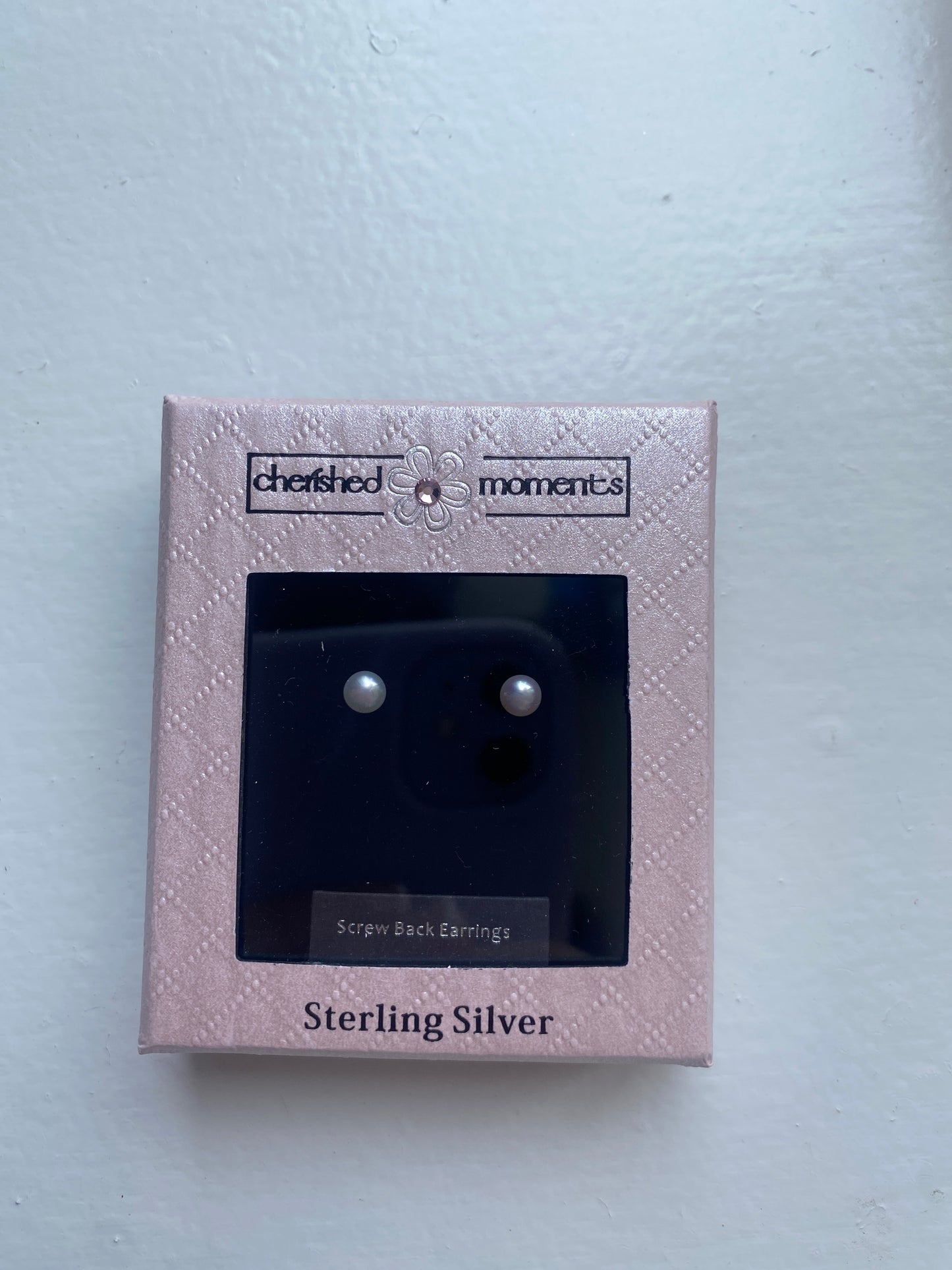 Pearl Screw Back Earrings
