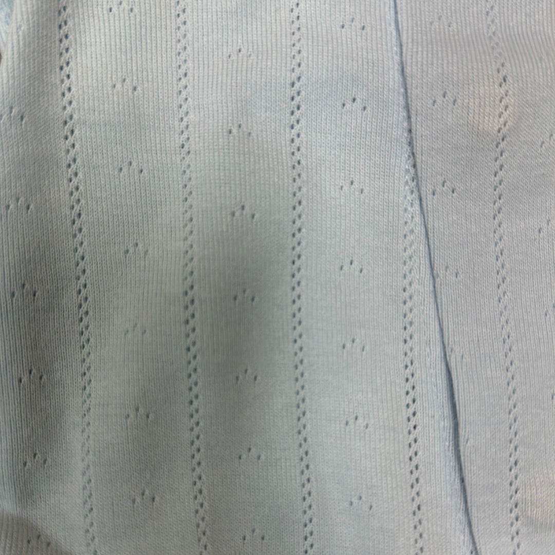 Love linens blue Pointelle footie