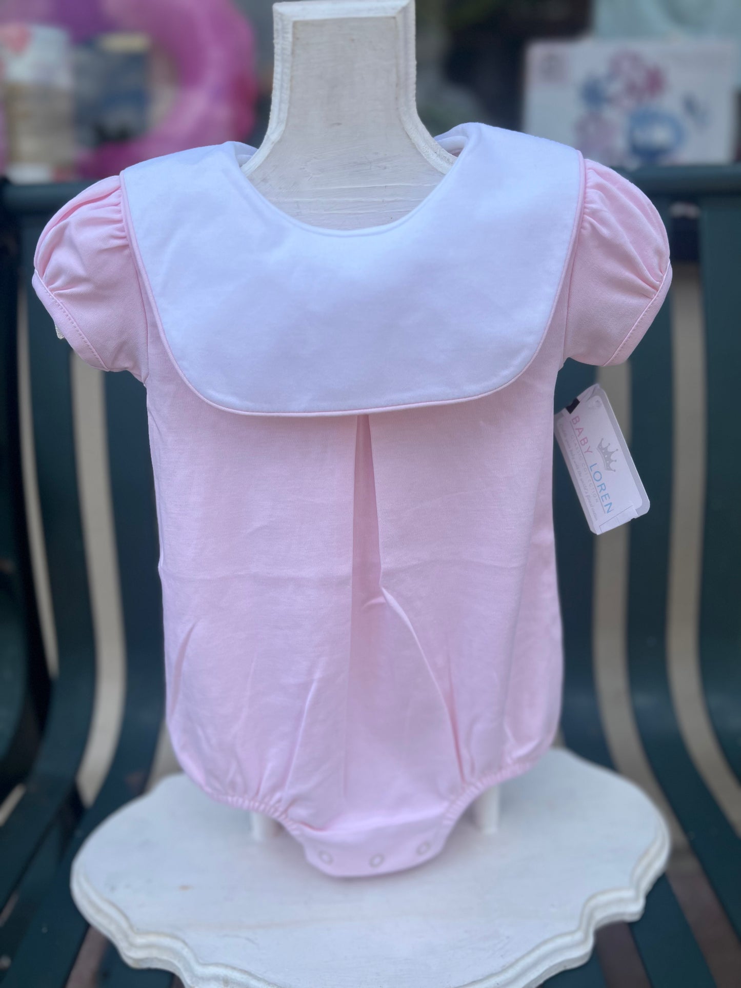 Pink/White Bib Bubble