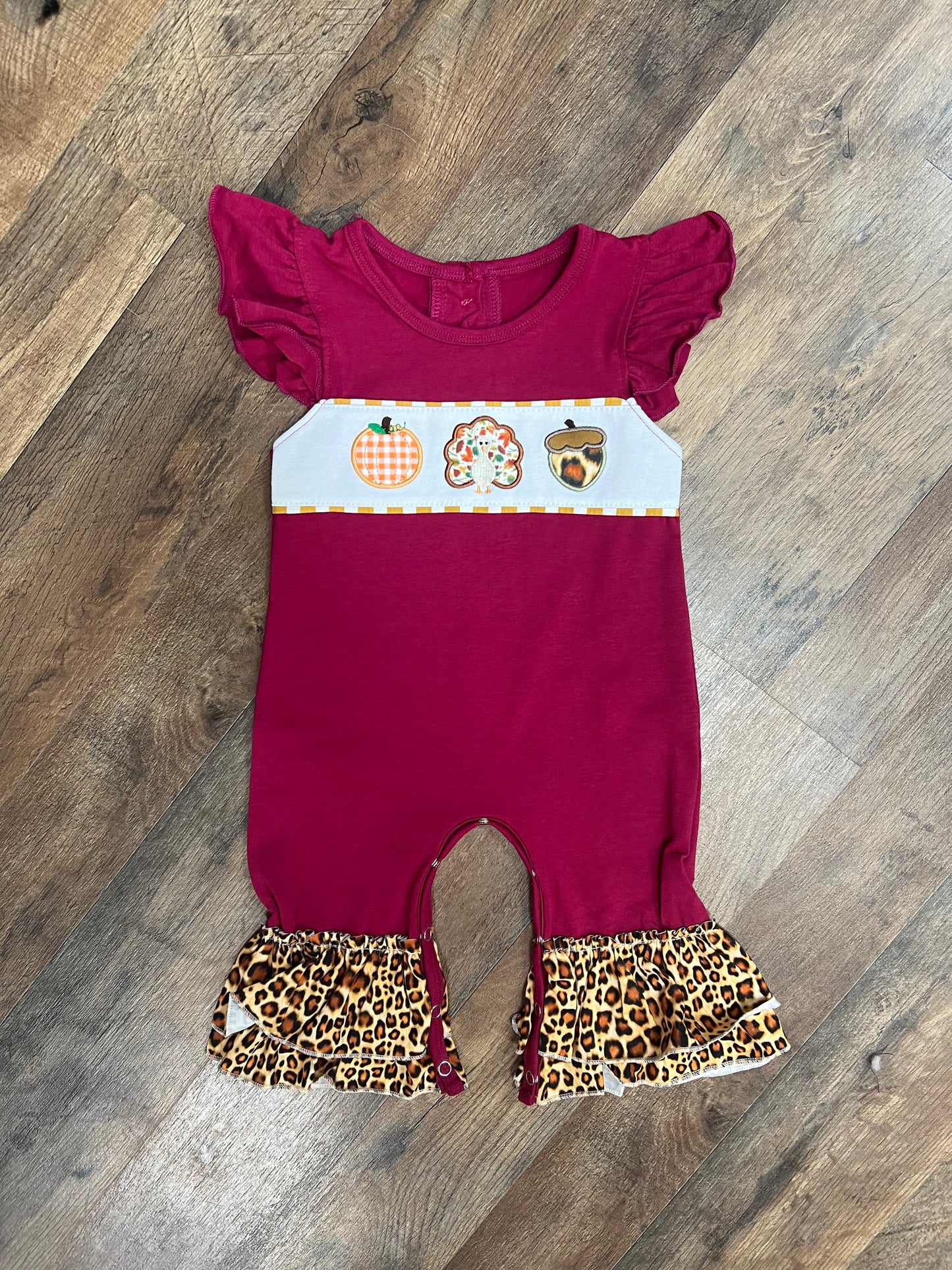 Leopard Turkey Romper