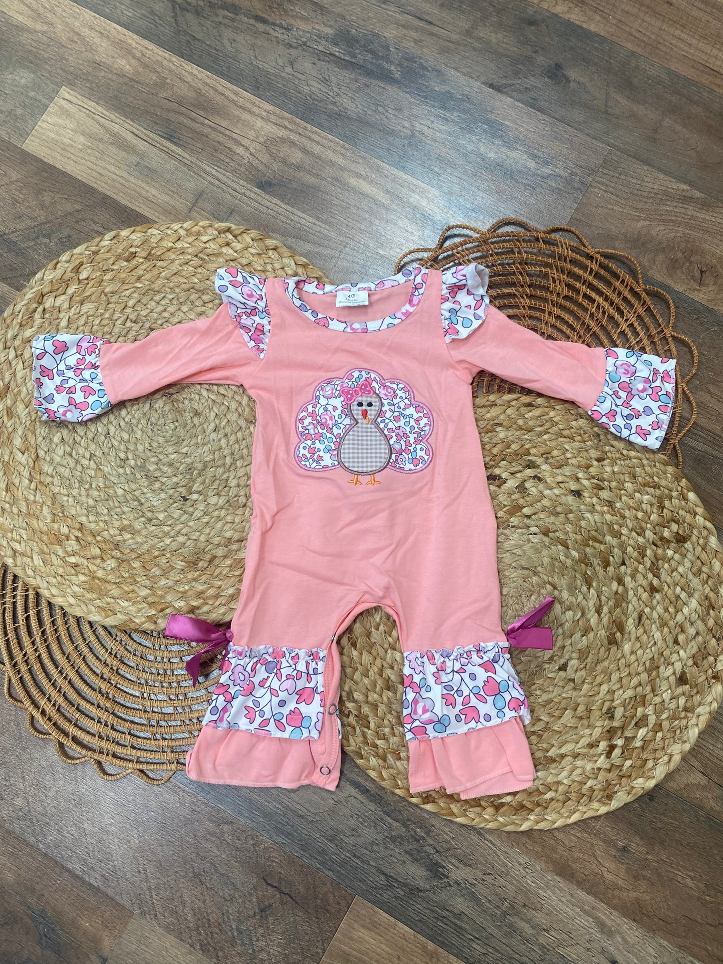 Floral Turkey Romper