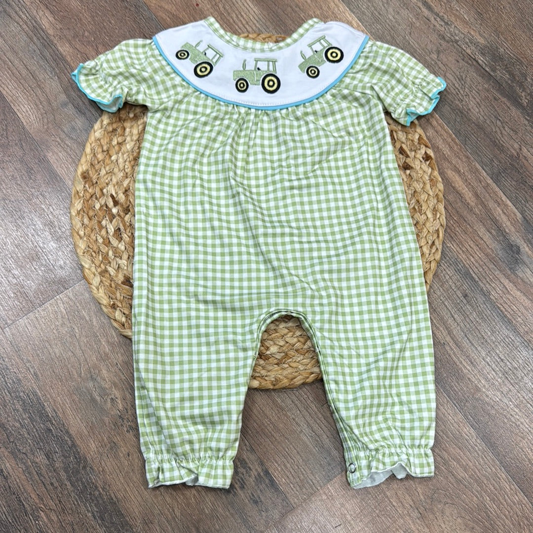 Girl Tractor Romper