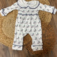 Navy/White Duck Romper