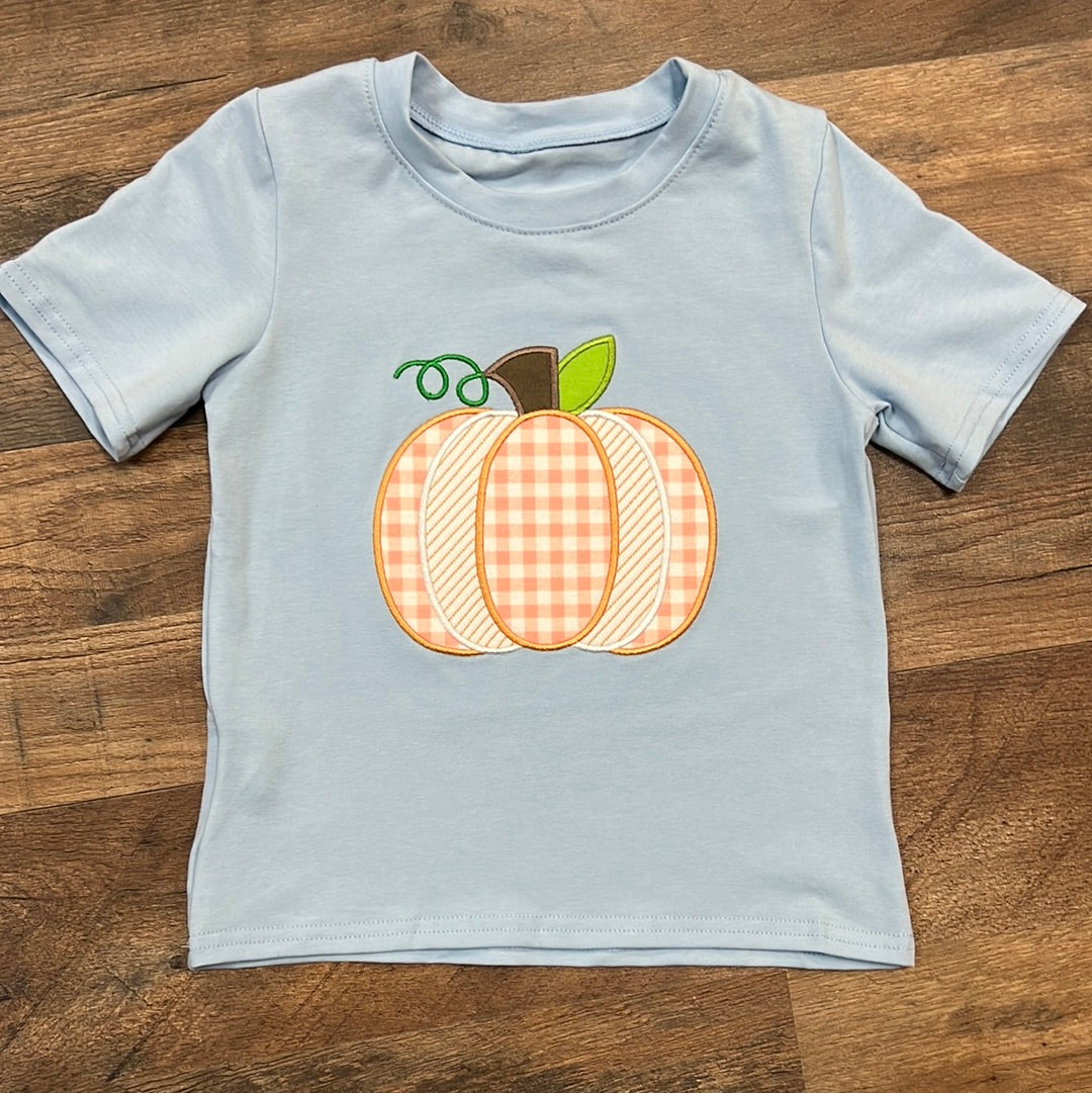 Boy Blue pumpkin appliqué shirt