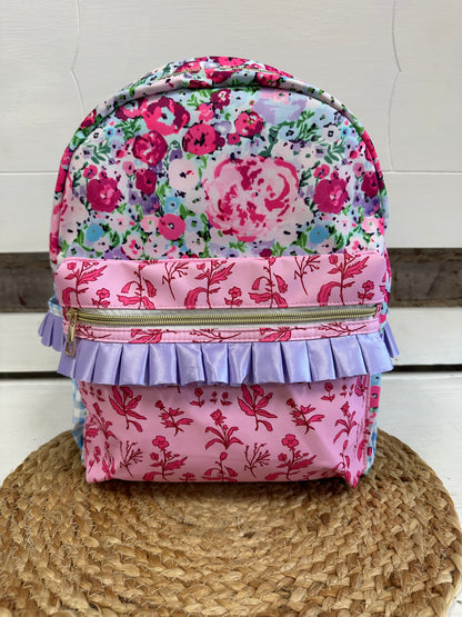 Floral Ruffle backpack