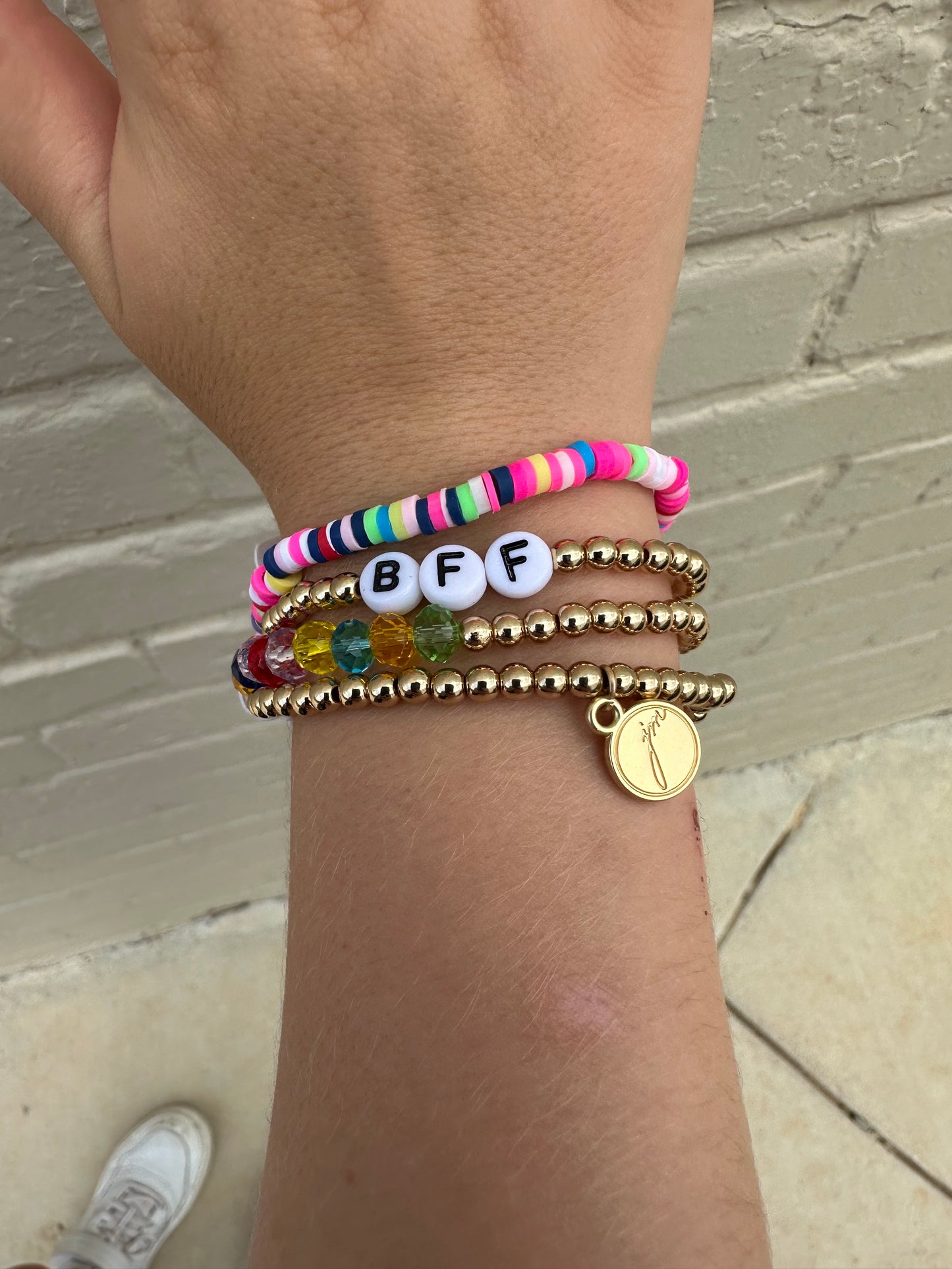 Multi bead “BFF” bracelet