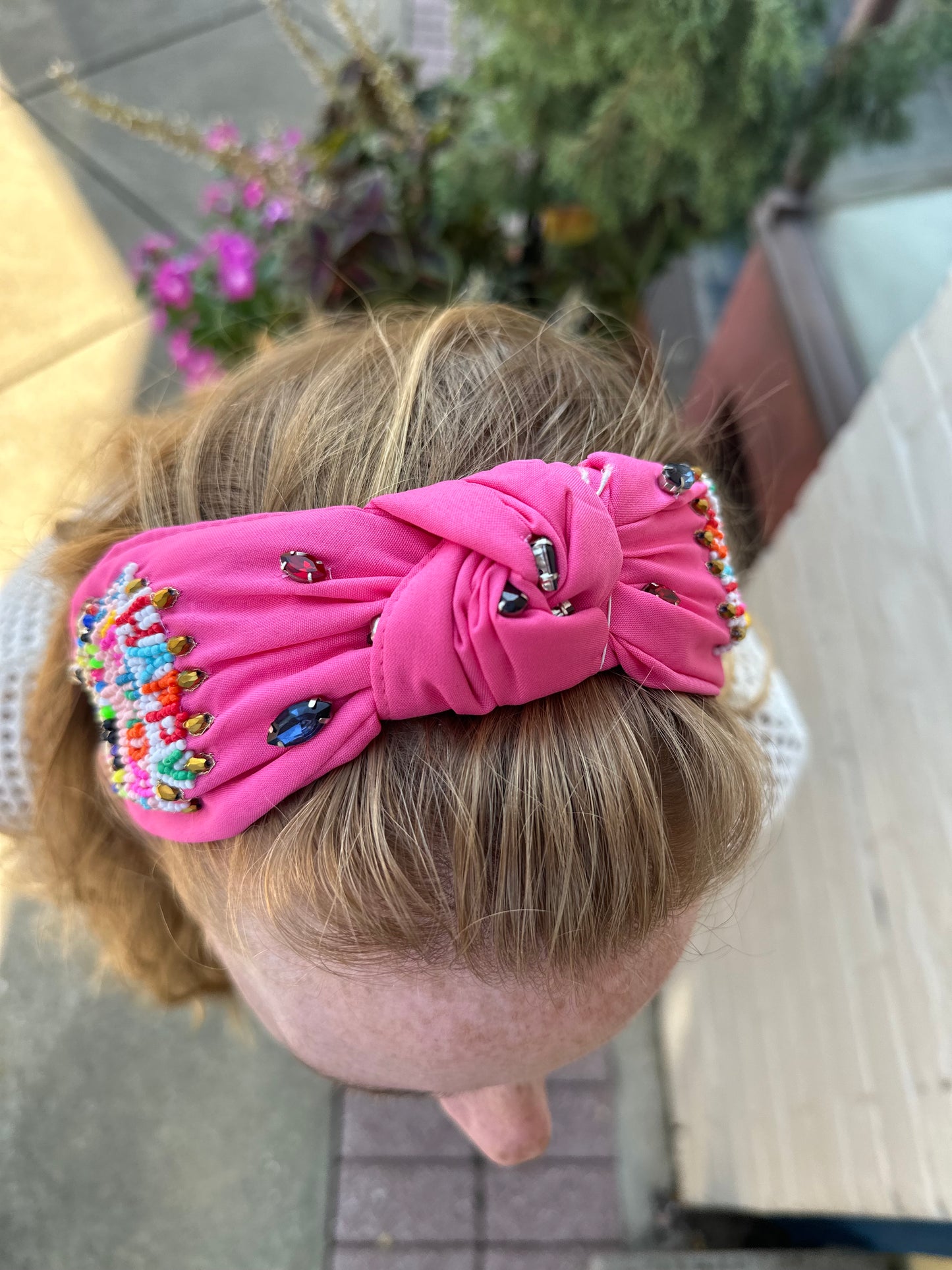 Beaded Happy birthday headband