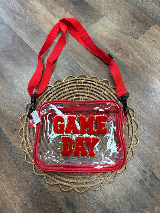 Red Clear “GAME DAY” crossbody bag