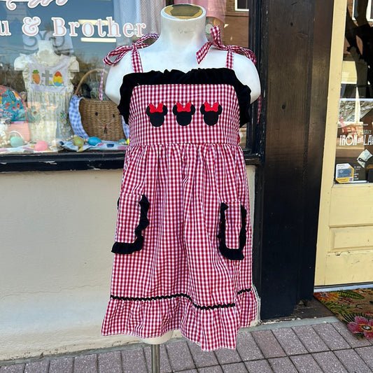 Red plaid Mouse dress