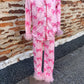 Pink Feather Bow Pajamas