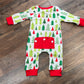 Boy Christmas Tree Romper Pajamas