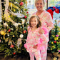 Adult pink Santa fur pajama set