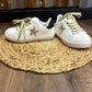 White/Gold Star Sneakers