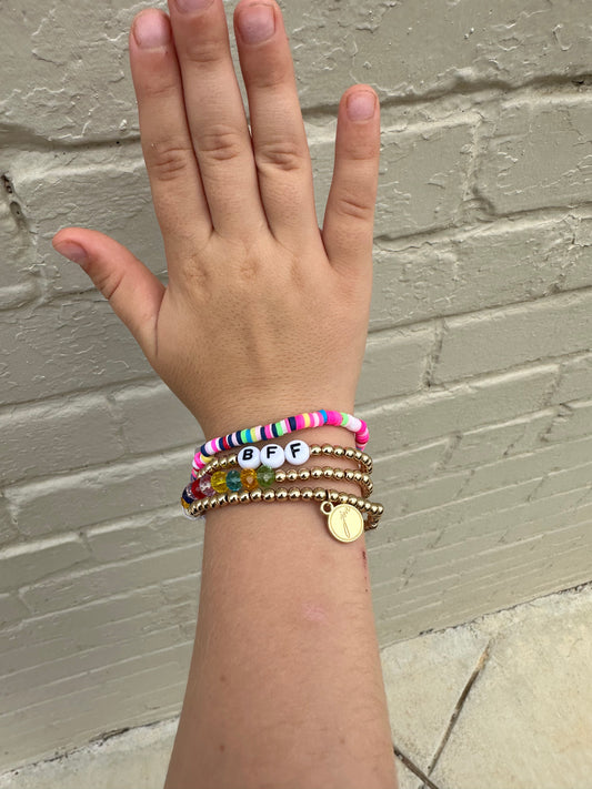 Multi bead “BFF” bracelet