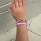 “Blessed” rainbow sequins bracelet set