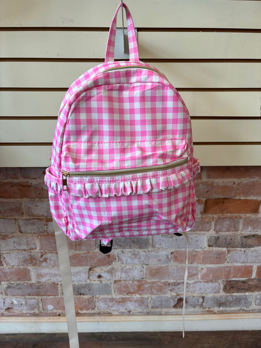 Pink Gingham Backpack