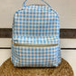 Blue gingham backpack