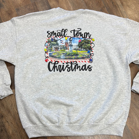 Grey Sweatshirt Small Town Christmas Bainbridge, Ga (Made to Order)