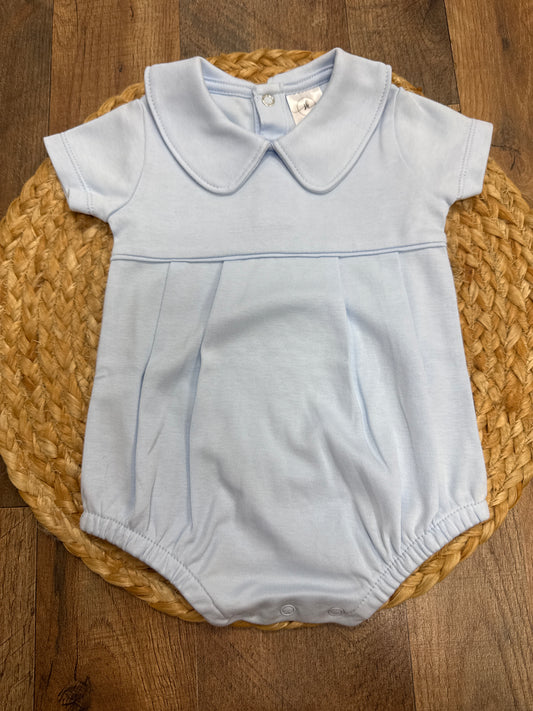 Baby Blue Peter Pan Collared Bubble
