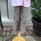 Girl pink leopard pumpkin set