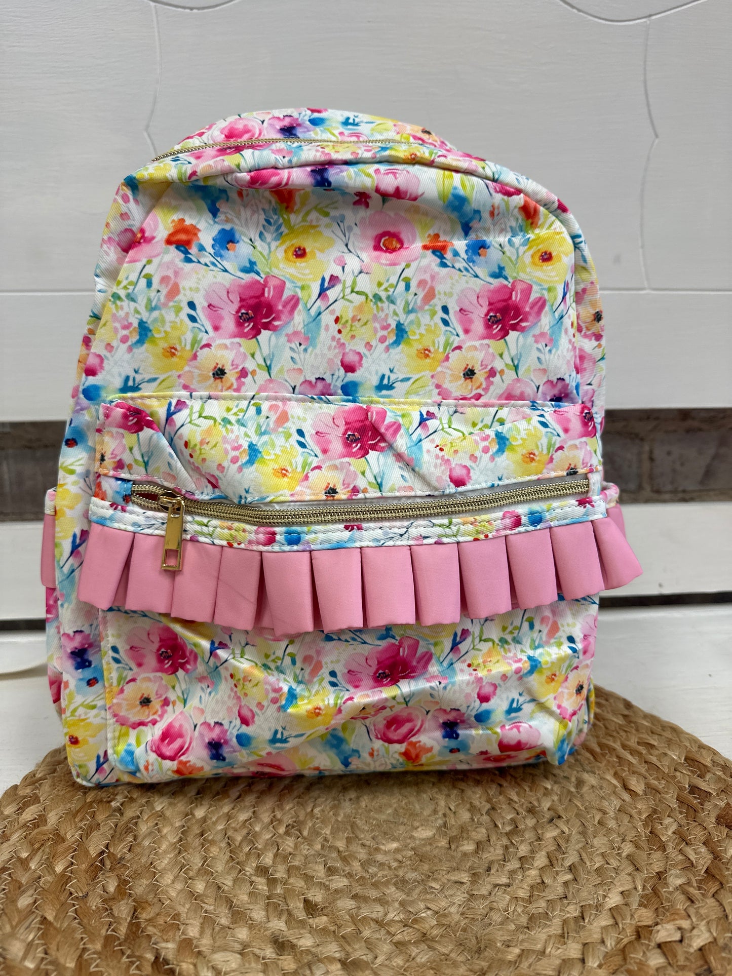 Floral Ruffle backpack