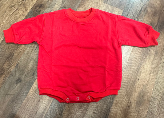 Red sweatshirt bubble