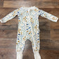 Blue Floral Stroller Society Romper