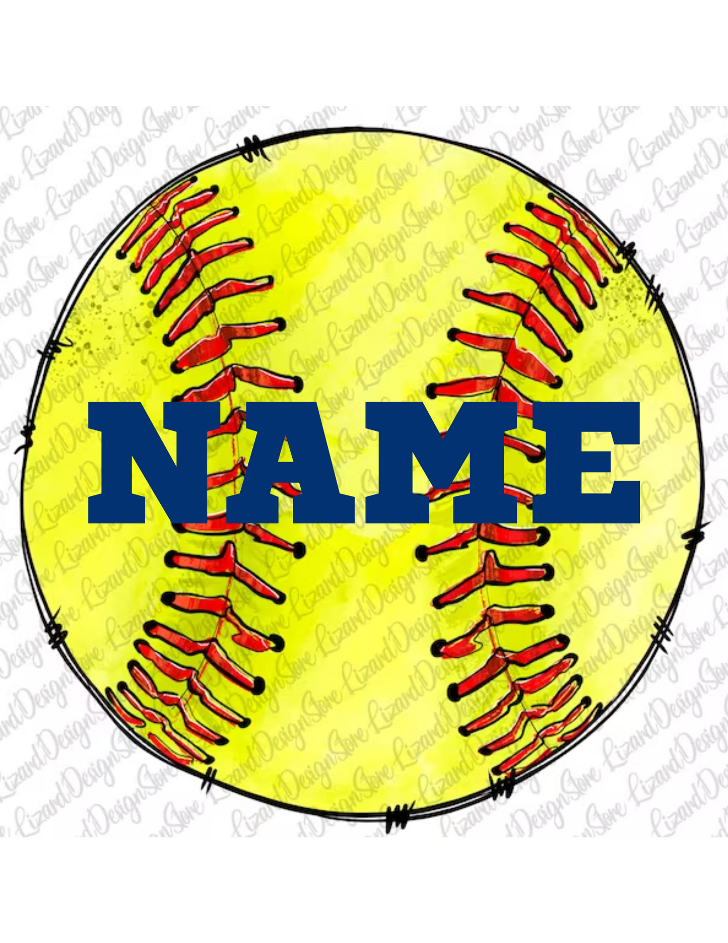 Softball shirt with personalized name
