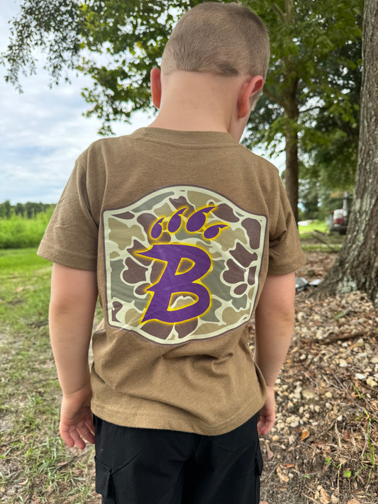 **Runs small, size up**Camo Bearcat B Shirt (Made to Order)