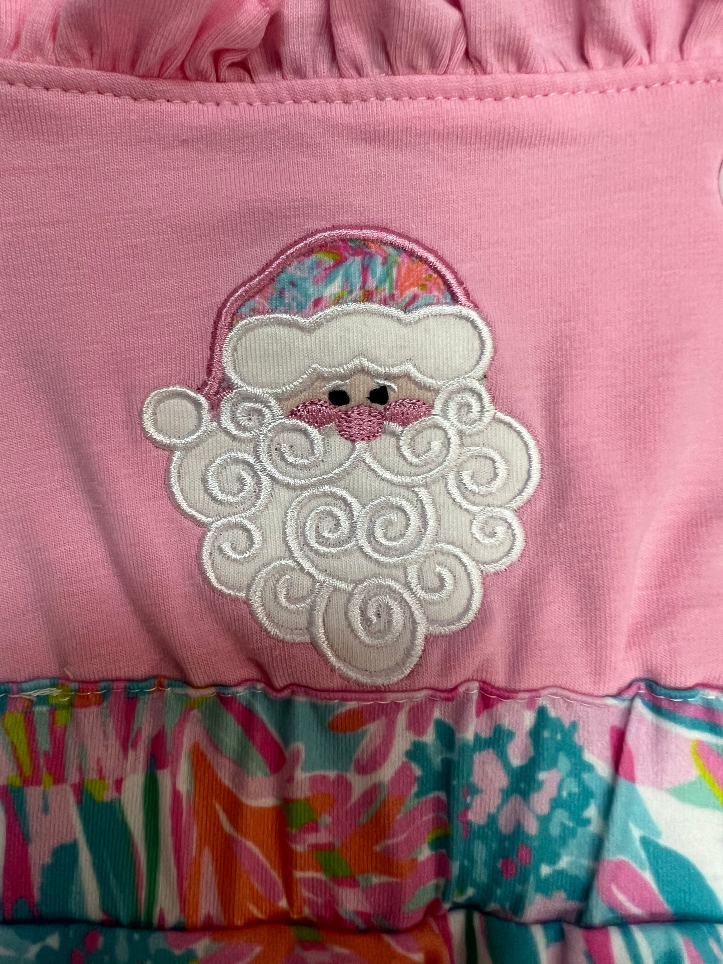 Pink Santa Ruffle Jumpsuit