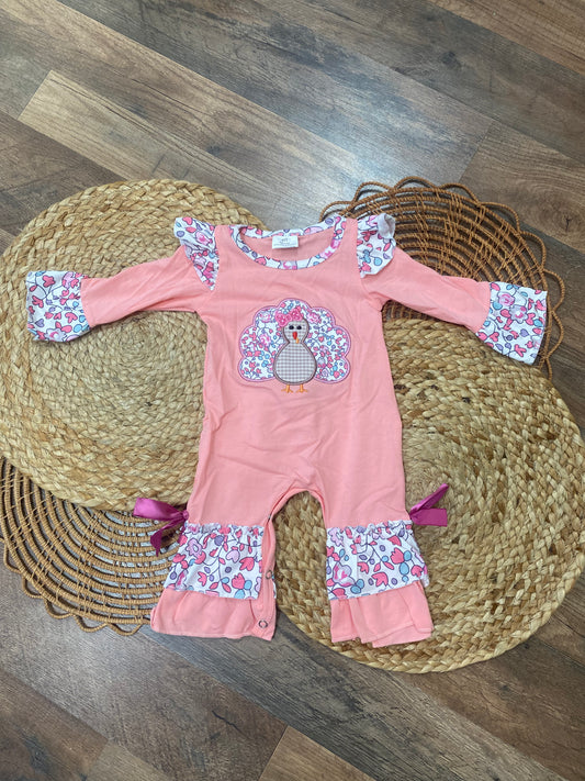 Floral Turkey Romper