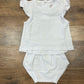 White Two Piece Diaper Set