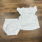 White Two Piece Diaper Set