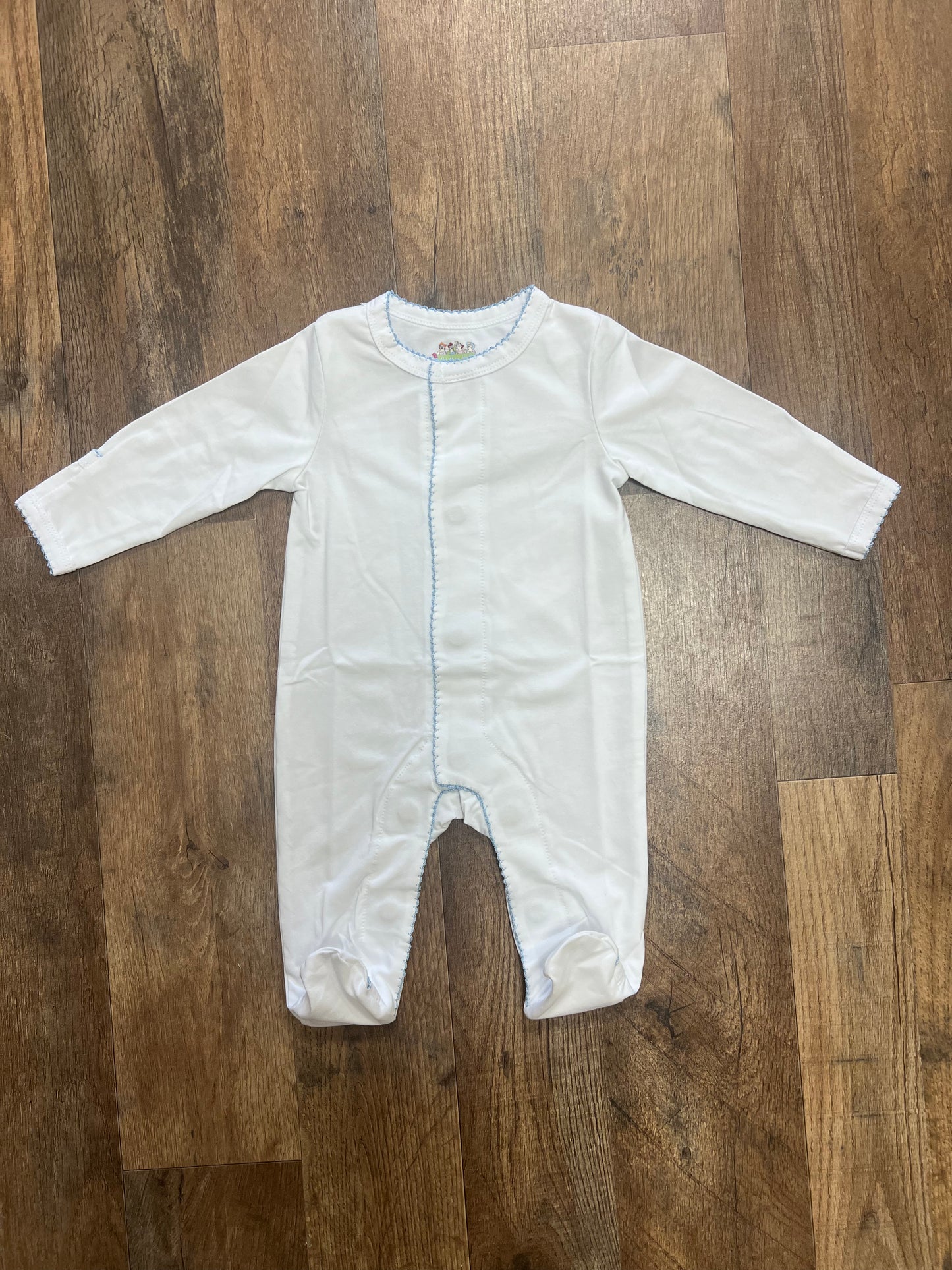Layette Blue Magnetic Footie