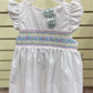 Smocked white dress