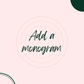 LARGE  Monogram(over 5 inches)